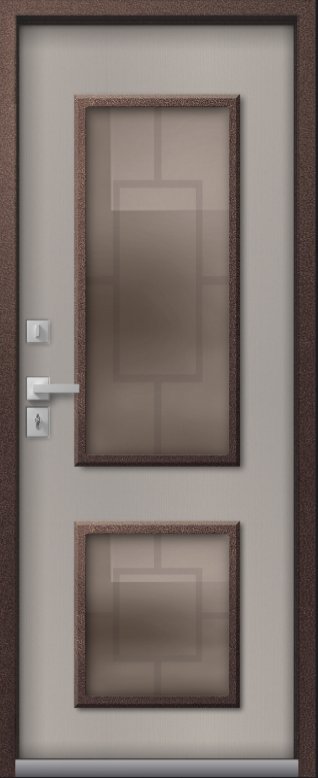 Товар Дверь Термо Premium 1 Шоколадный Муар - Кашемир Грей DIS007383