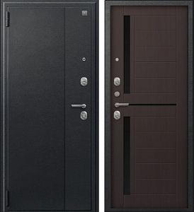 Товар Дверь A-01 черный сатин - лиственница тёмная DIS007327