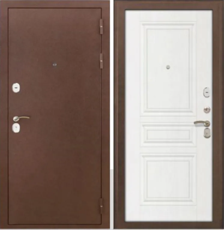 Фото Дверь Цербер MD Триумф антик медь белый ясень DIS006651