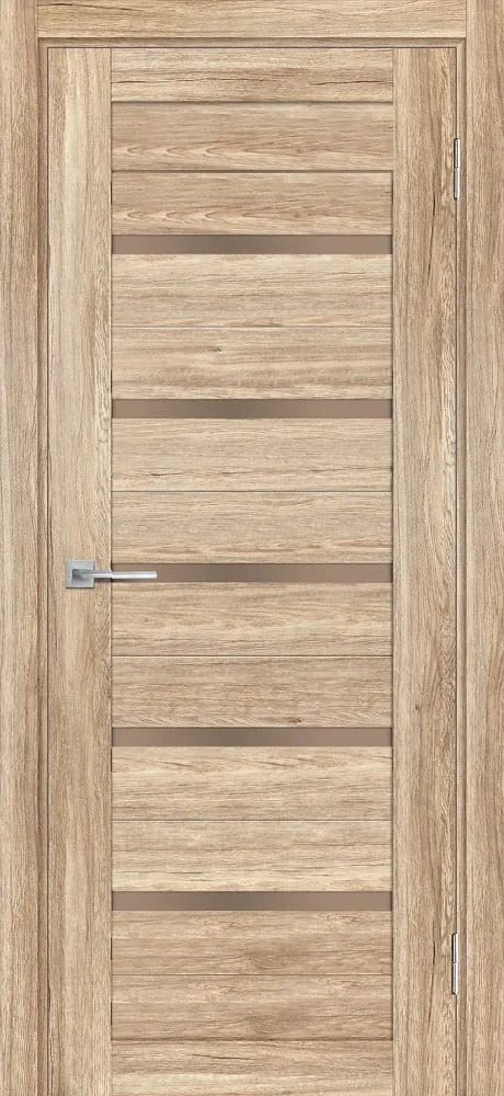 Фото Межкомнатная дверь X-22 Сан-Ремо Натуральный стекло Бронза